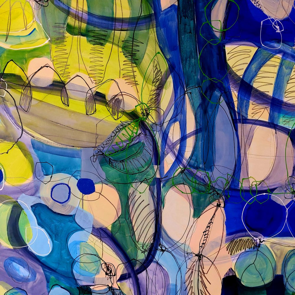 Vibrant Fluid Abstract by Monika Riethmueller