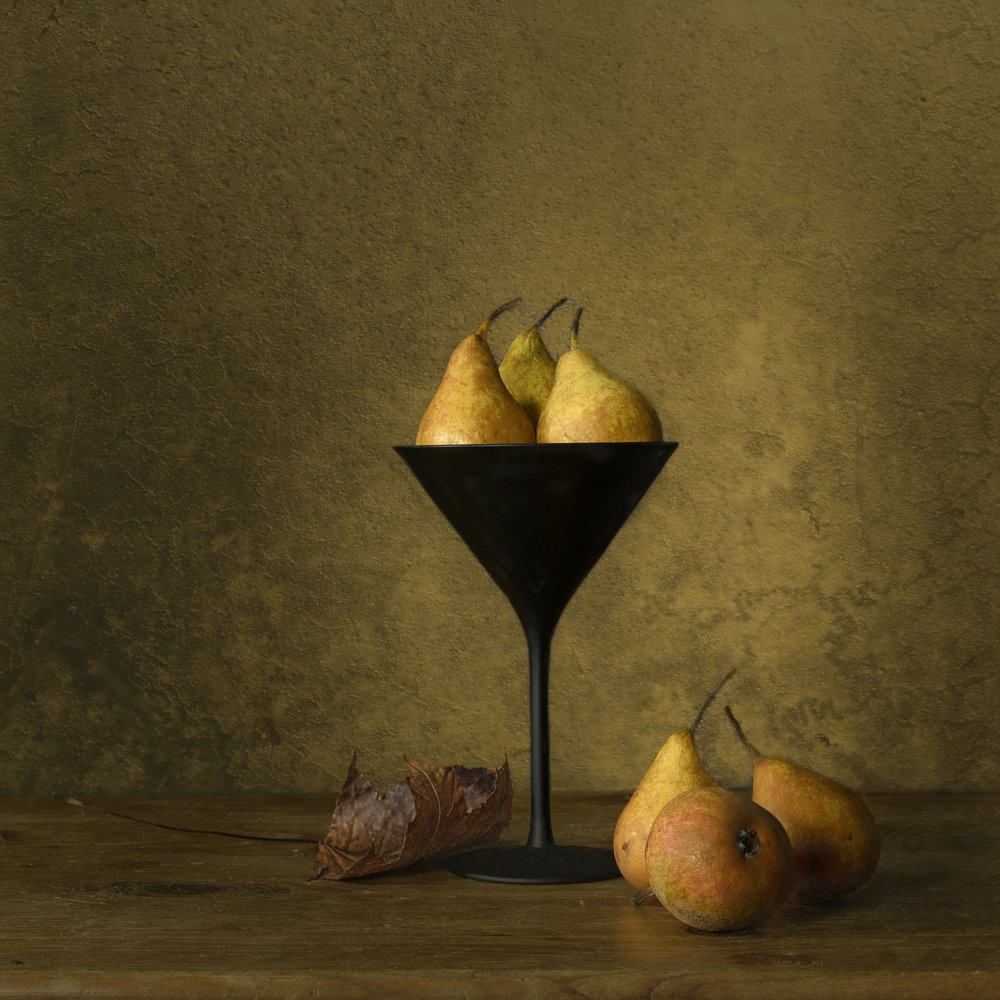Moody Golden Pears by Monique van Velzen