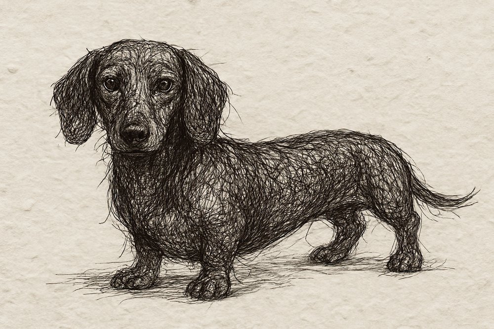 Attentive Dachshund Drawing by Natalie Bruns