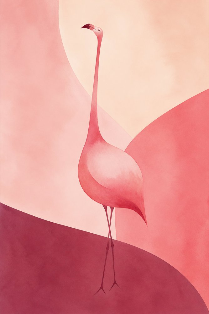 Elegant Pink Flamingo by Natalie Bruns