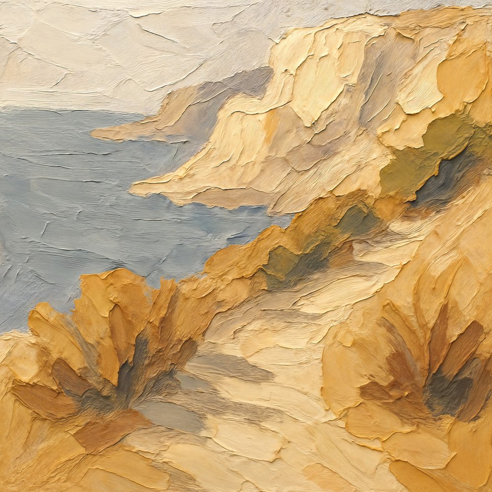 Textured Ocean Cliffs by Natalie Bruns