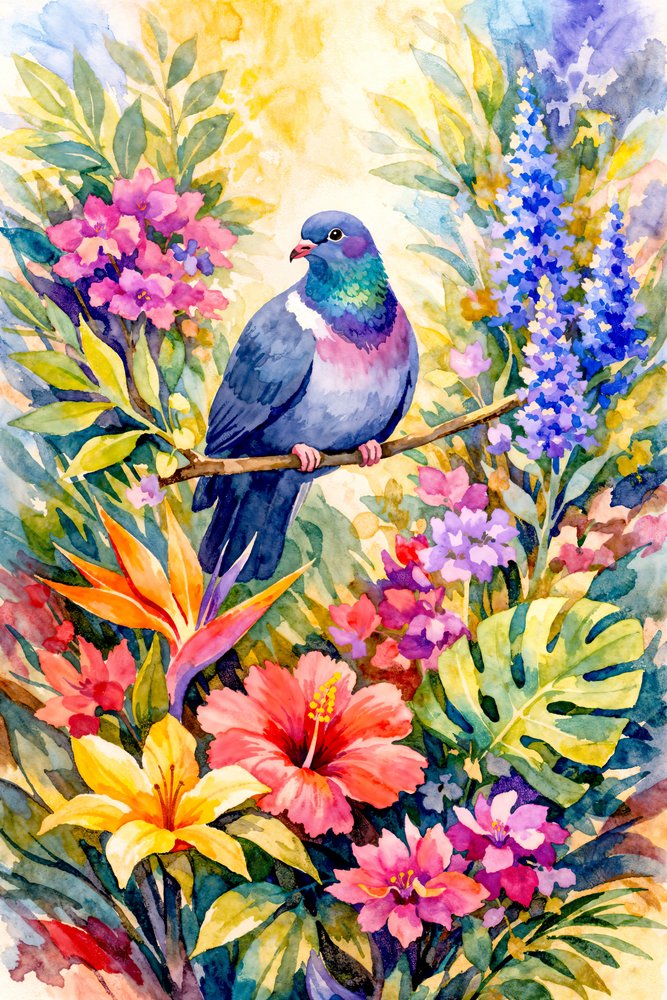 Tropical Garden Pigeon by Natalie Bruns