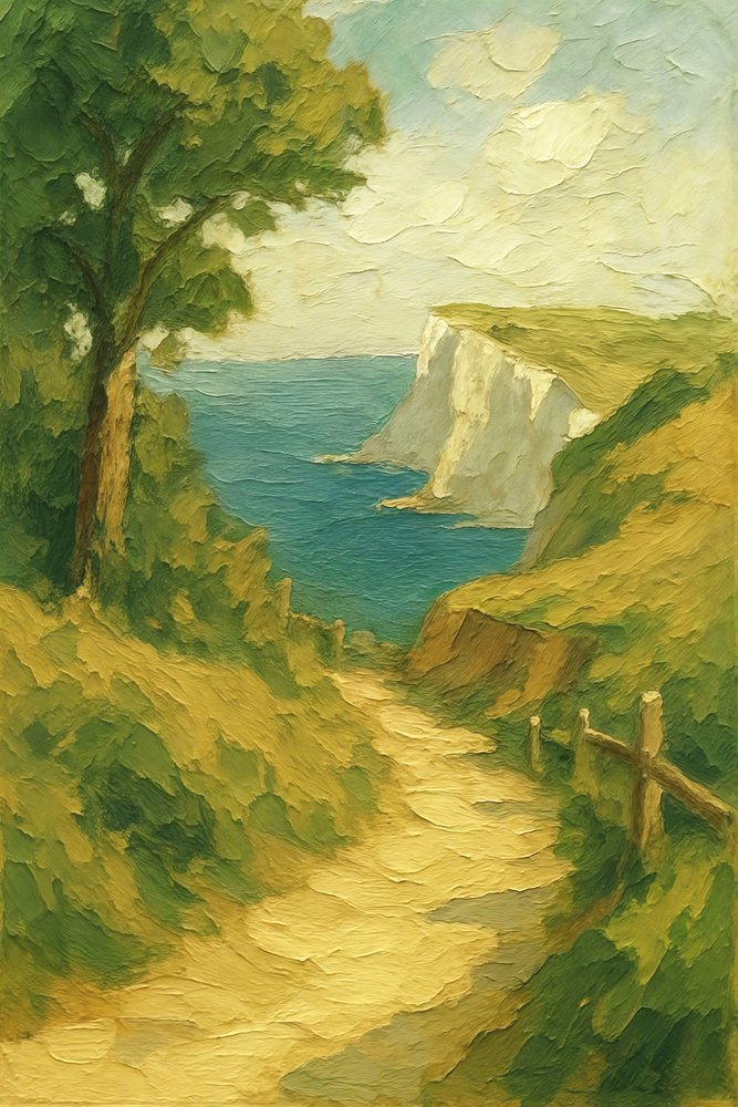Winding Coastal Path by Natalie Bruns