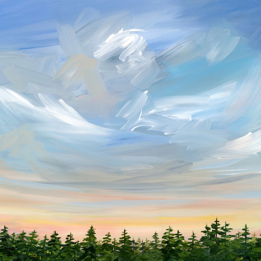 Cloudscape Forest Glow by Nicole Walsh
