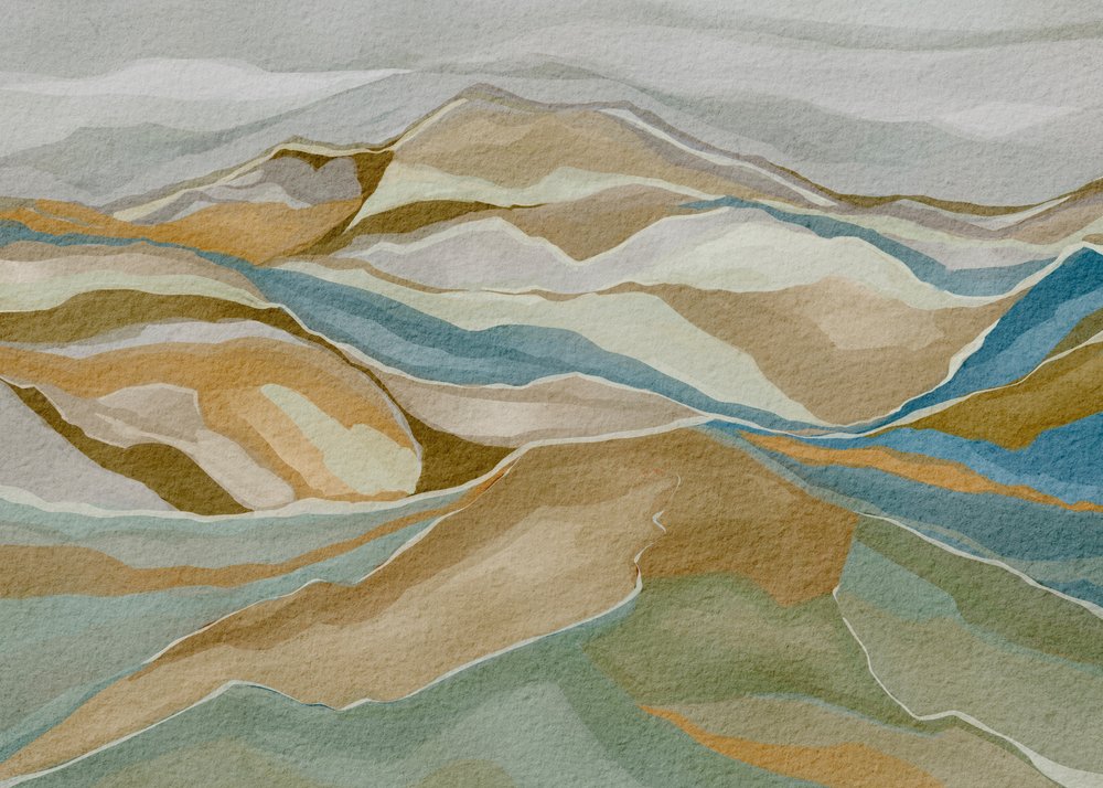 Abstract Mountain Serenity by Nikita Jariwala