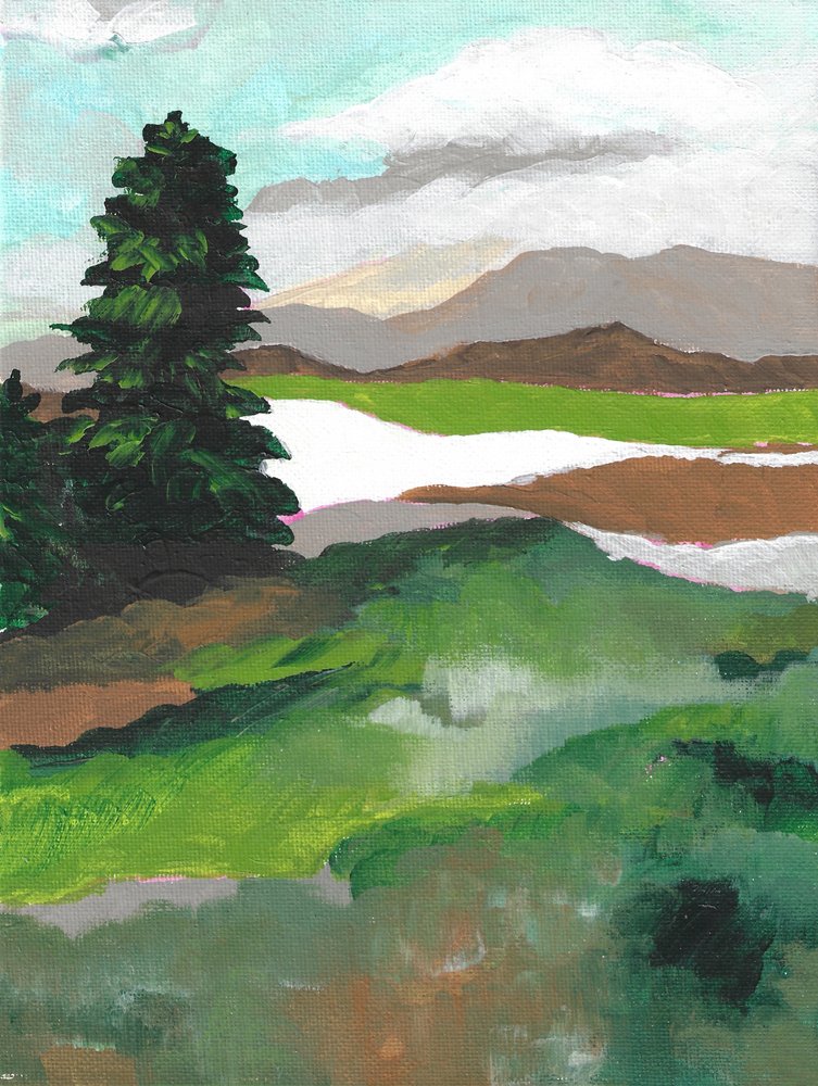 Peaceful Mountain Landscape by Nikita Jariwala