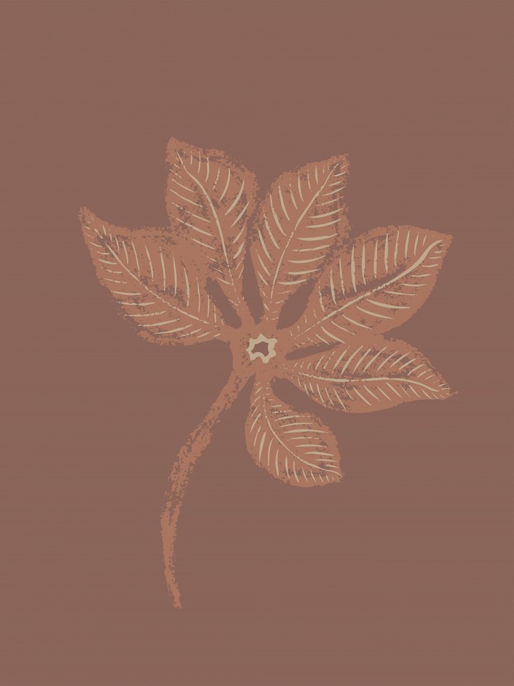 Textured Botanical Leaf by Nikita Jariwala