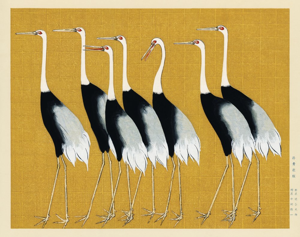 Japanese Red Crown Crane by Ogata Korin
