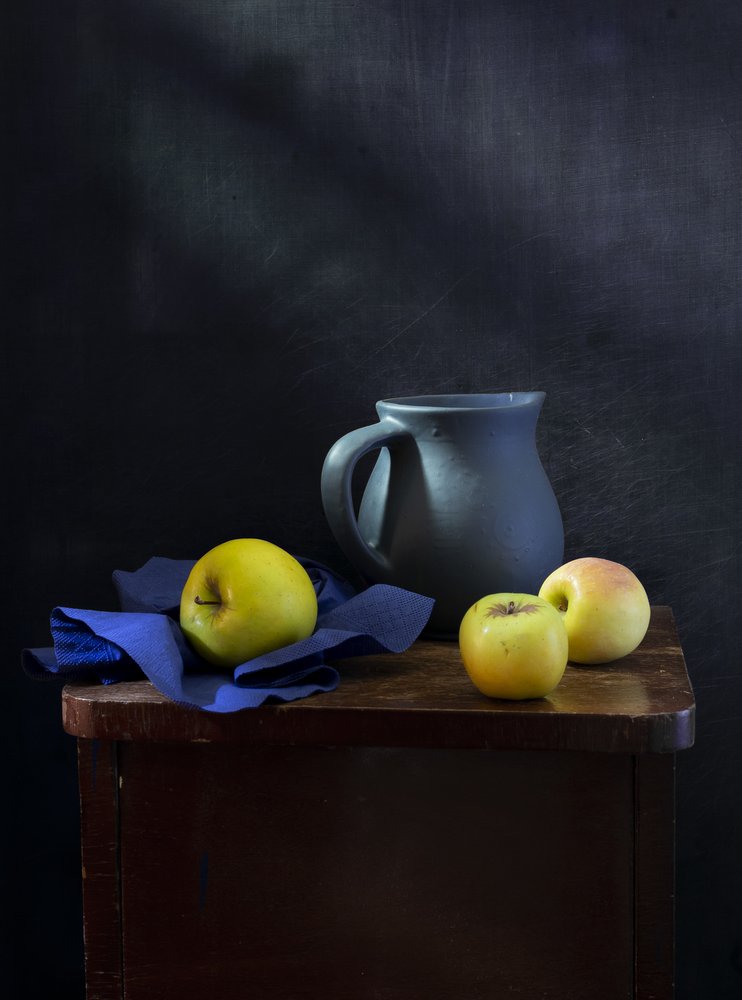 Moody Apples Still Life by Olga Aleksandrovna