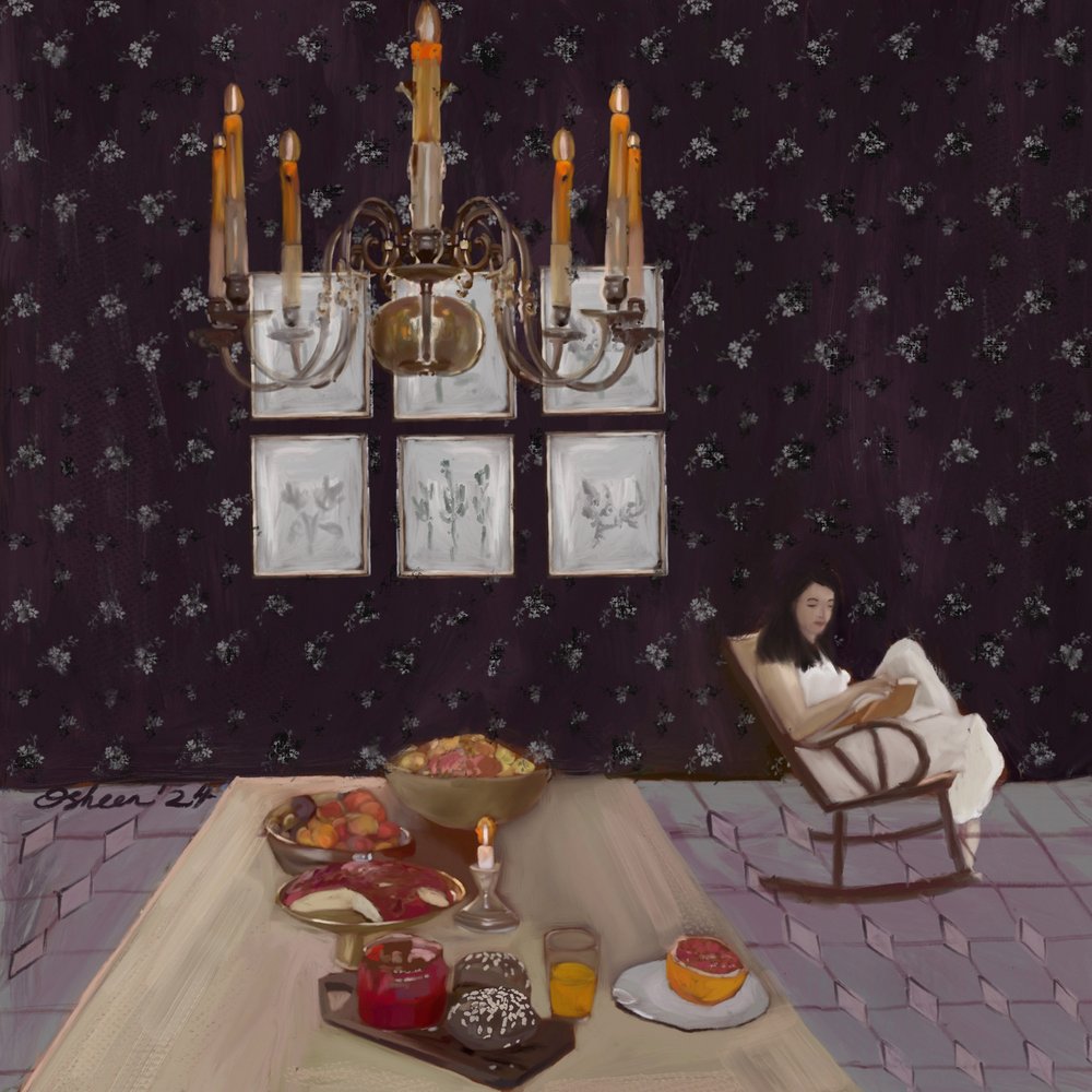 Breakfast and a Book by Osheensgallery