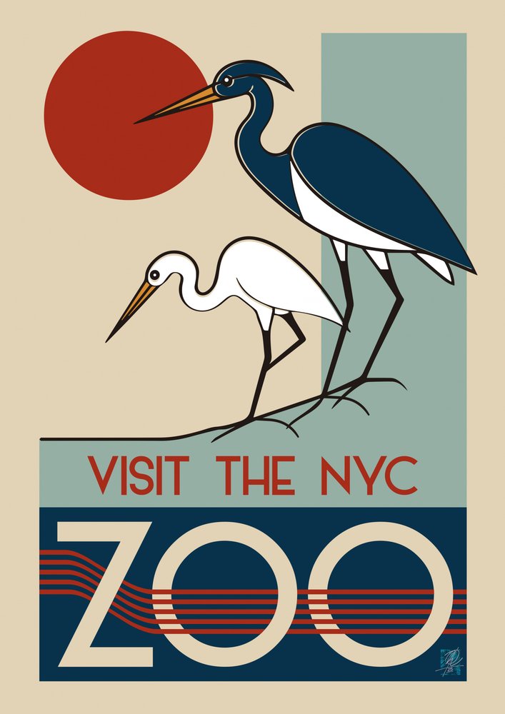 Art Deco NYC Zoo by Osvaldo Russo