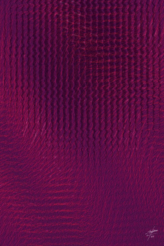 Deep Purple Fabric Waves by Osvaldo Russo