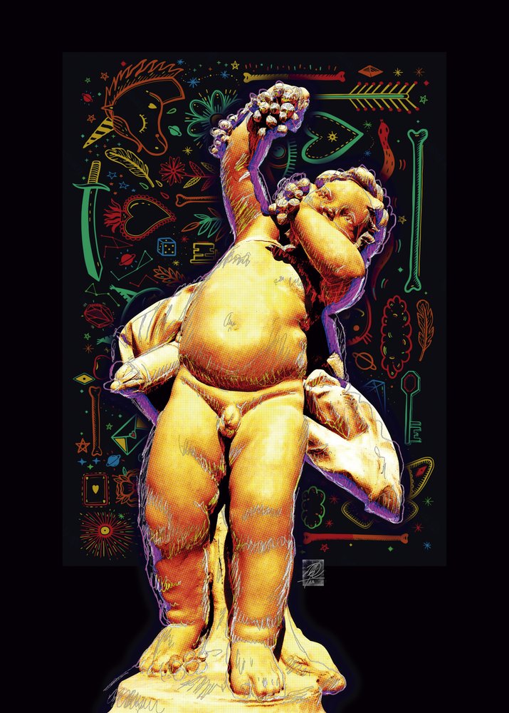 Golden Putto Doodles by Osvaldo Russo