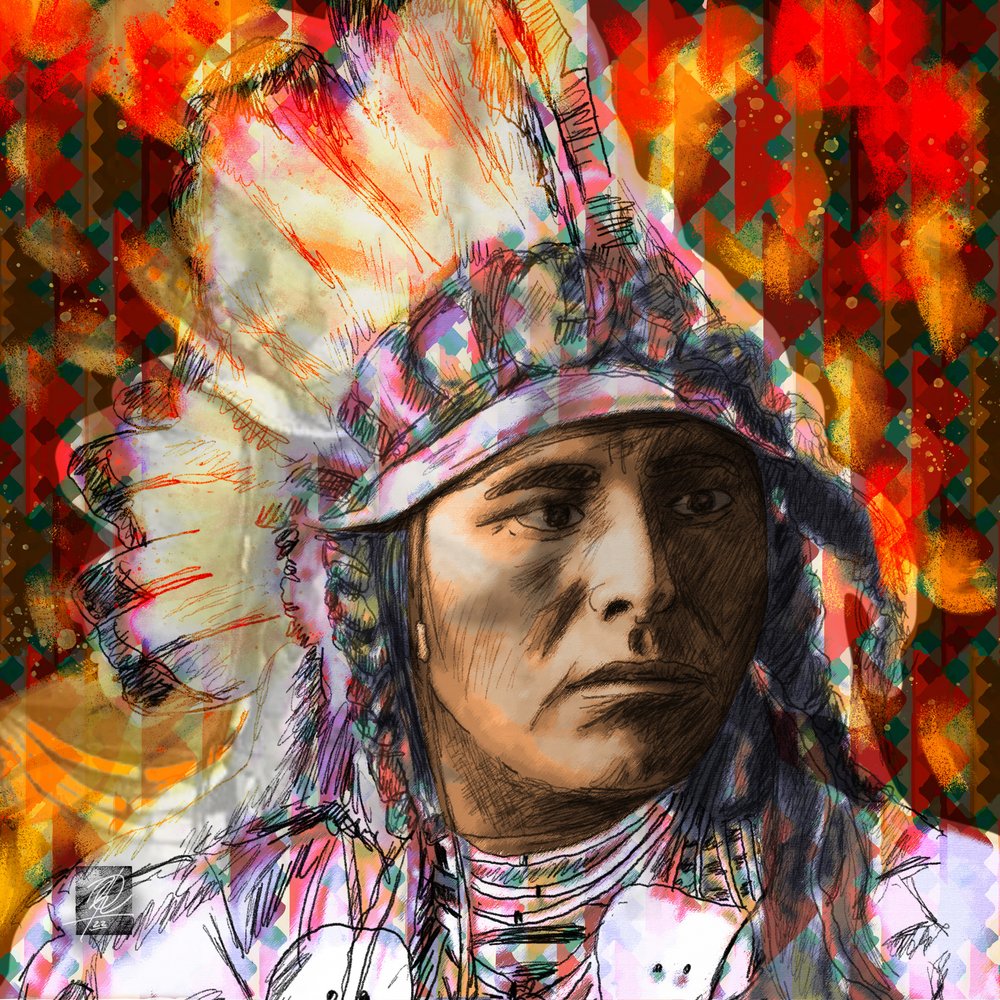 Indigenous Spirit Portrait by Osvaldo Russo