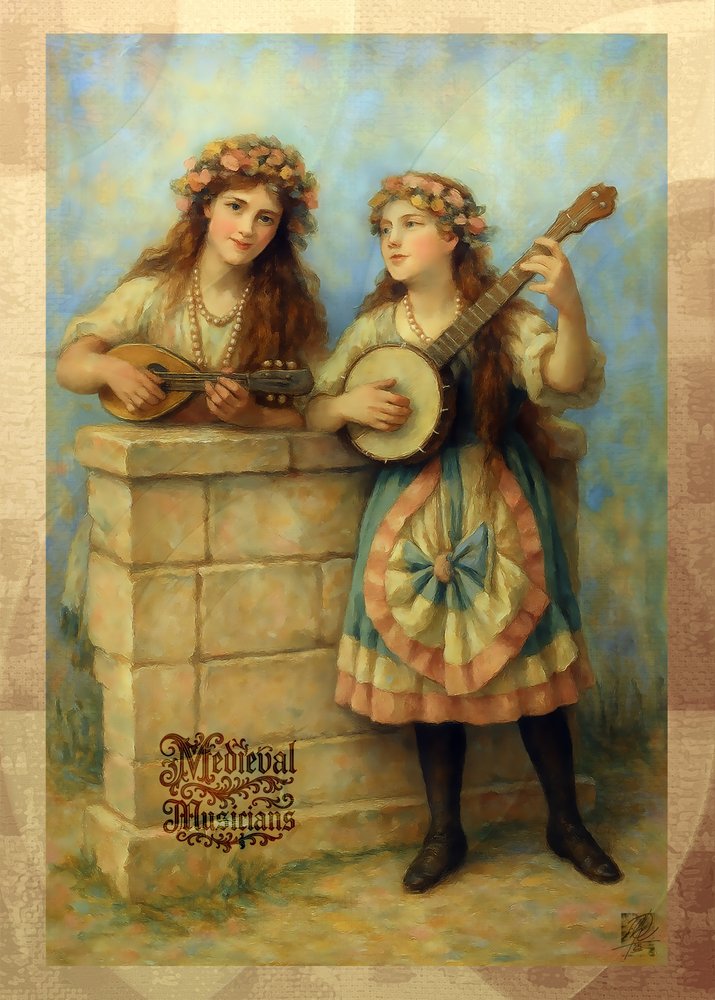 Medieval Folk Musicians by Osvaldo Russo