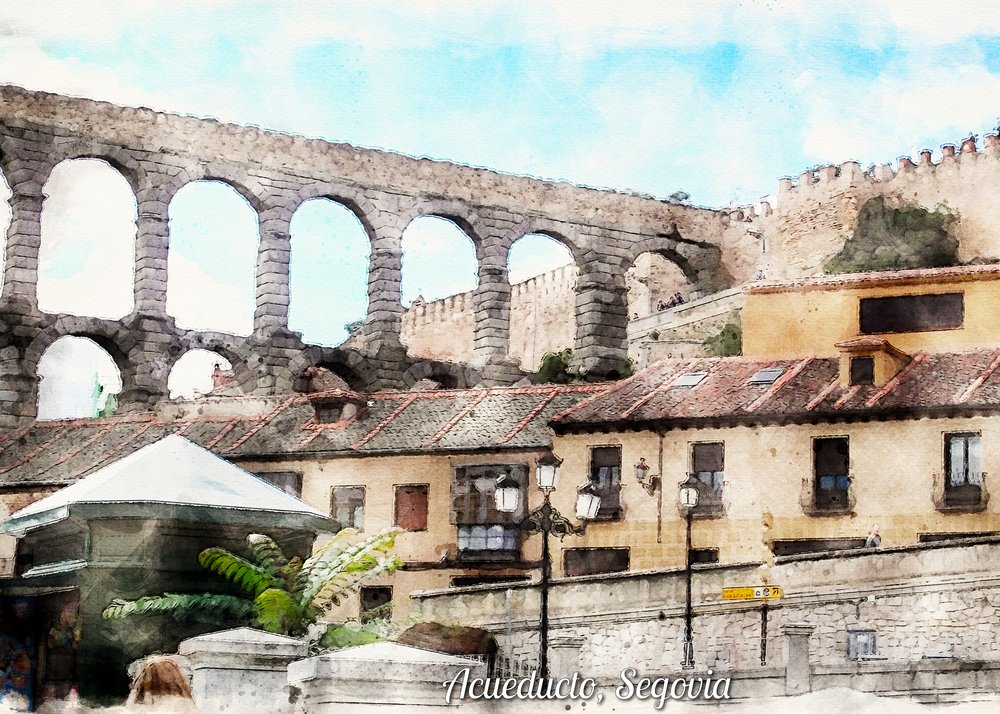 Roman Aqueduct Segovia by Osvaldo Russo