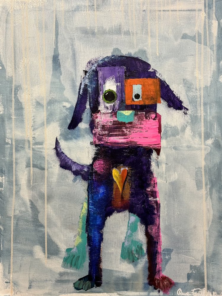 Colorful Abstract Dog by Owe Emfestav