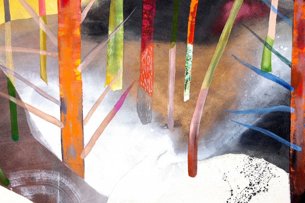 Abstract Winter Forest by Poonam Choudhary