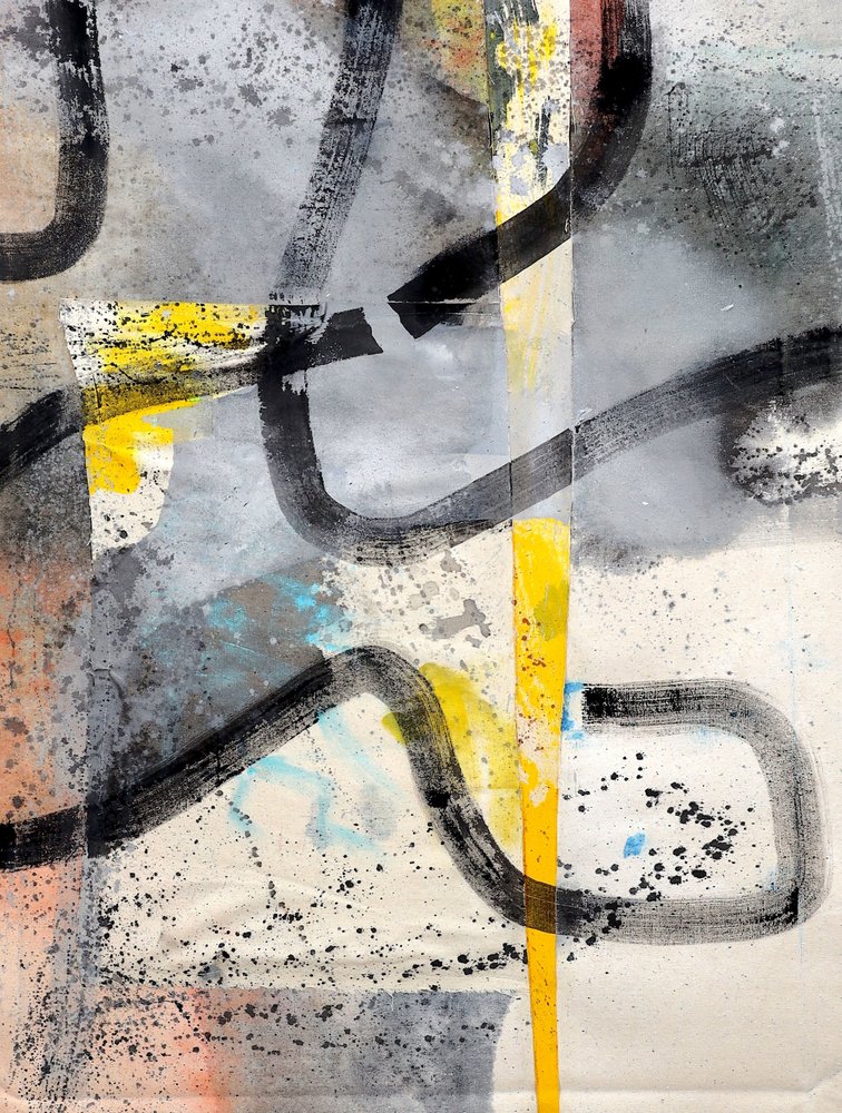Bold Yellow Strokes by Poonam Choudhary