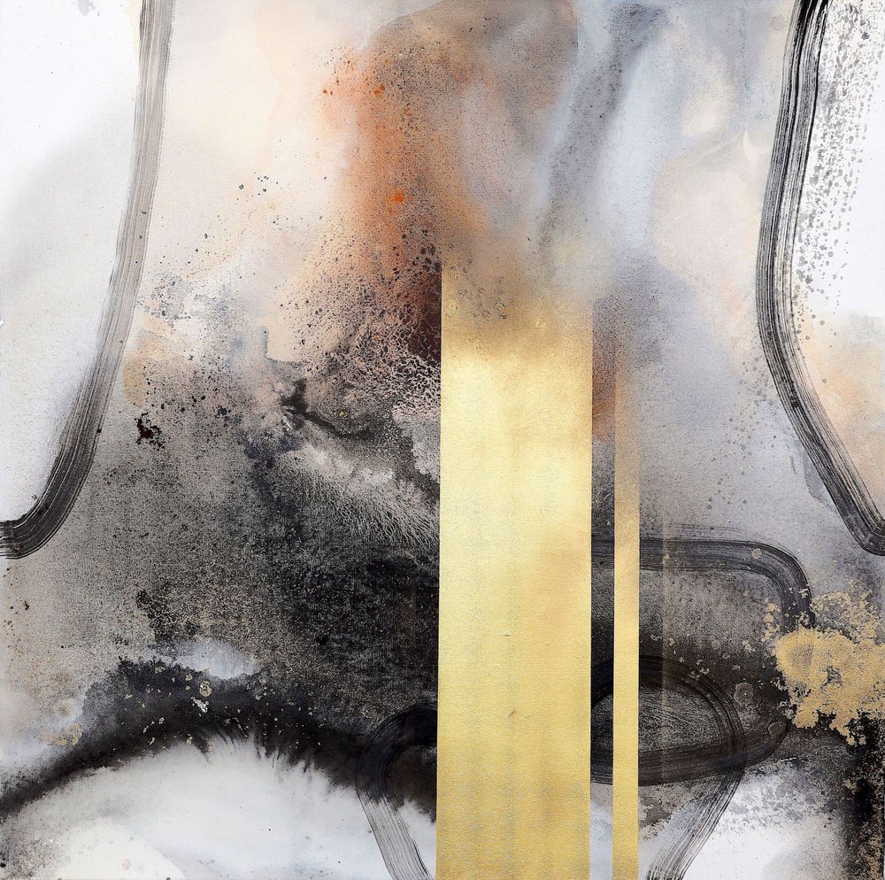 Dynamic Gold Abstract by Poonam Choudhary
