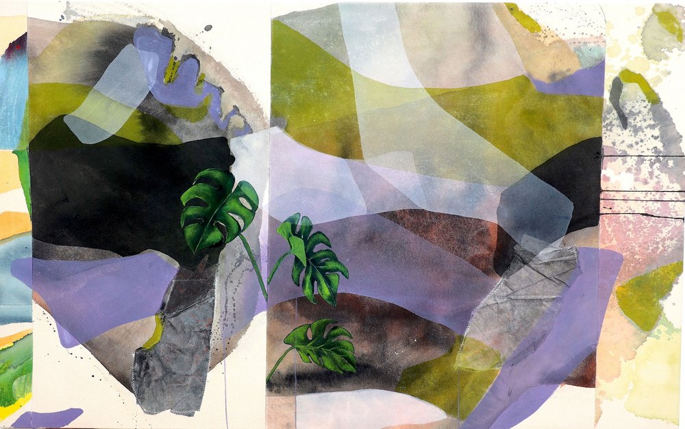 Monstera Leaf Abstract by Poonam Choudhary