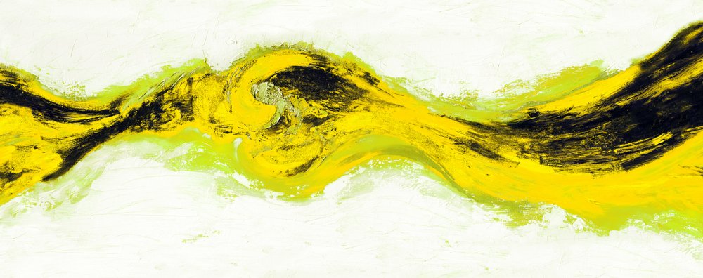 Dynamic Yellow Swirl by Renate Holzner