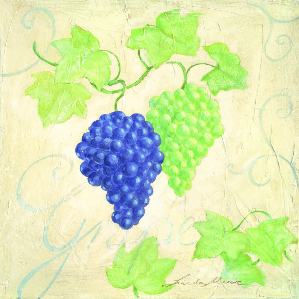 Fresh Blue Green Grapes by Renate Holzner