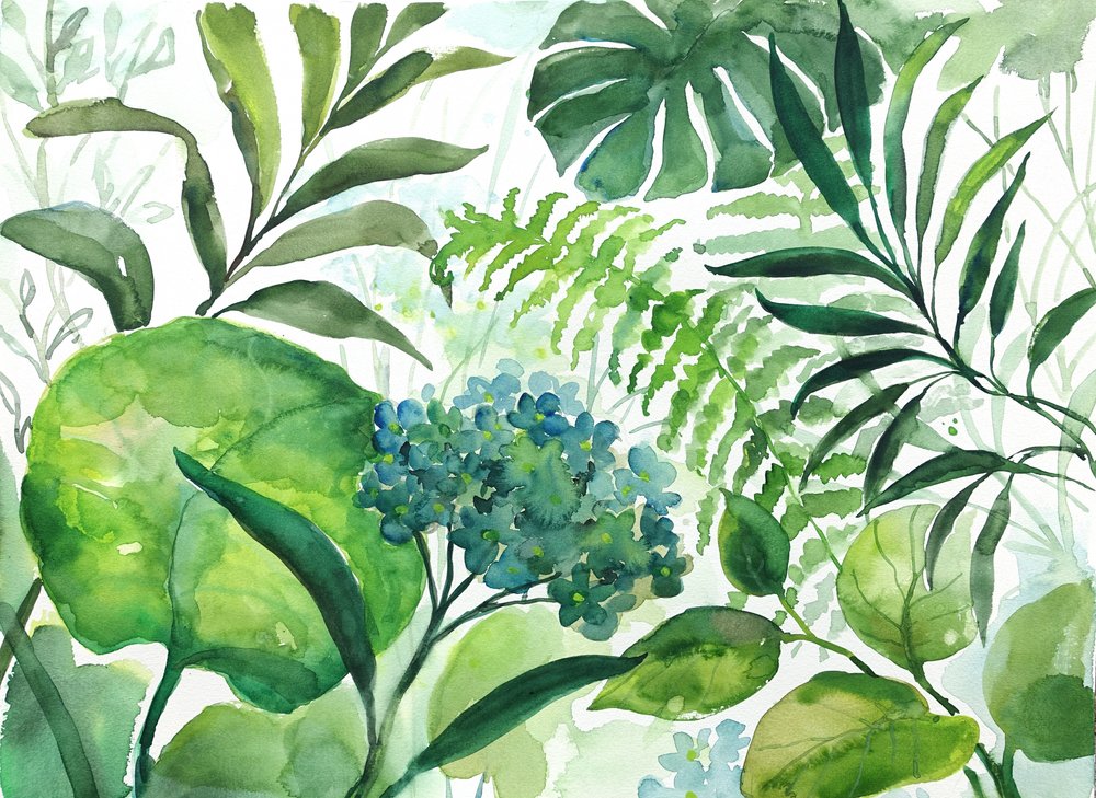 Lush Botanical Greens by Renate Holzner