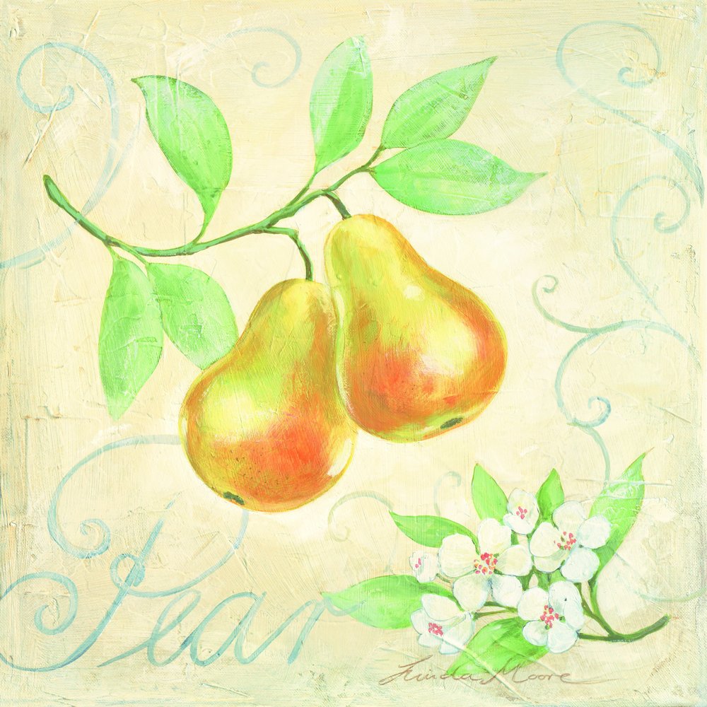 Pears and Blossoms by Renate Holzner