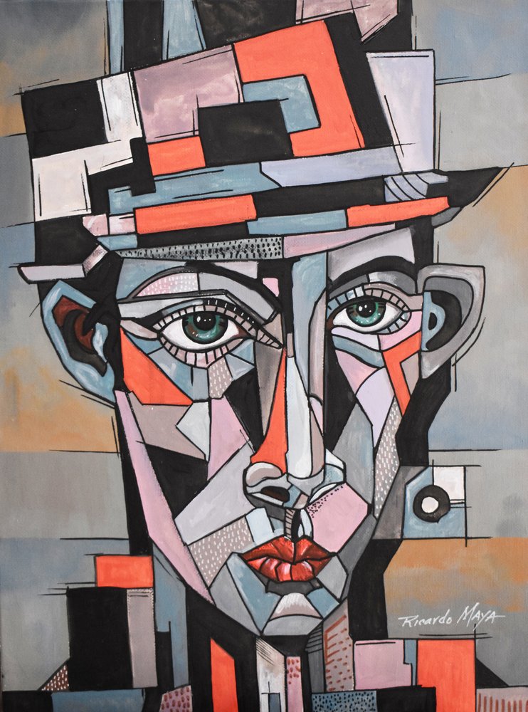 Bold Cubist Man by Ricardo Maya