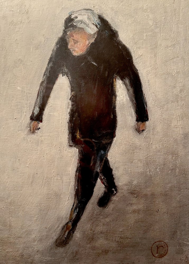 Solitary Figure Walking by Robert Thirtle