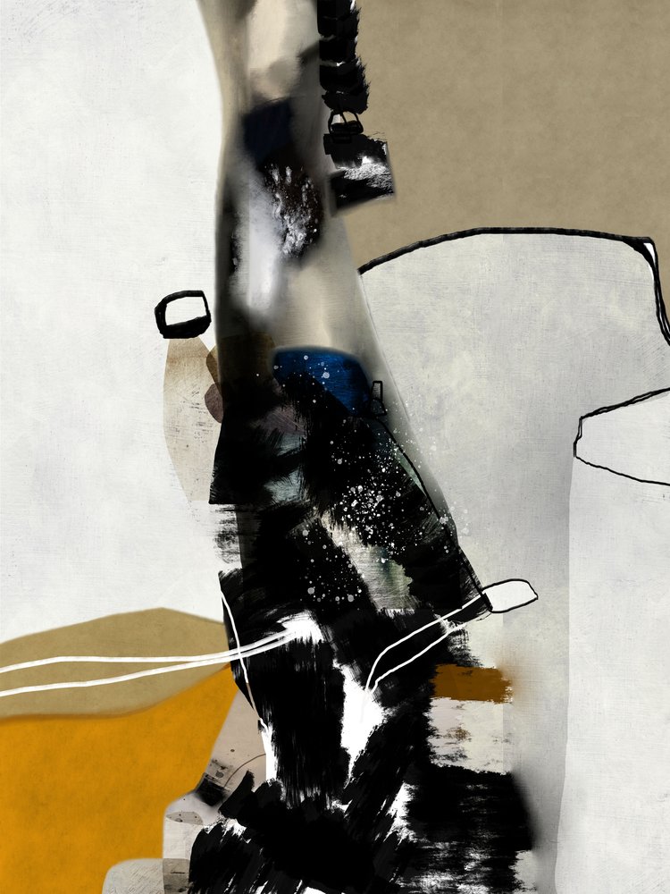 Bold Abstract Composition by Roberto Moro