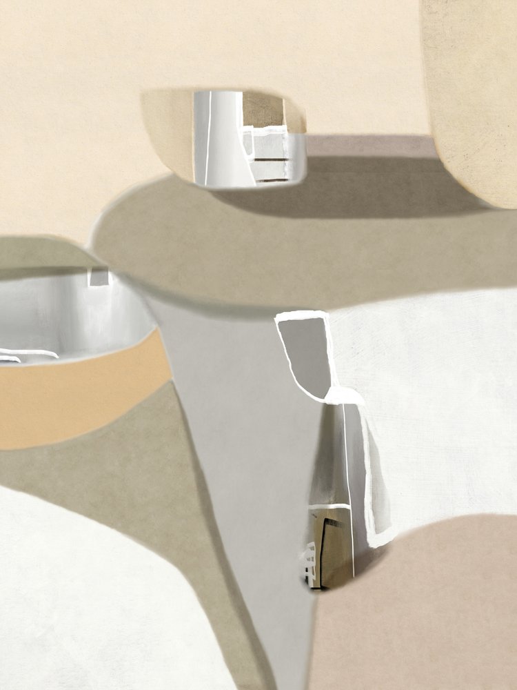 Muted Abstract Forms by Roberto Moro