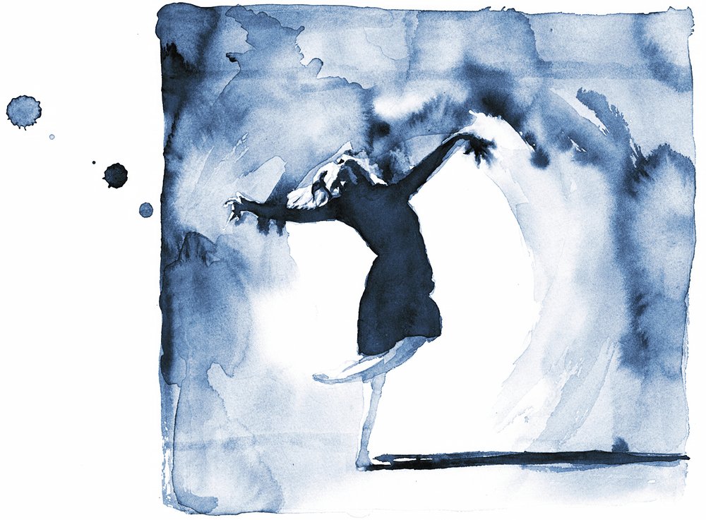 Expressive Blue Dancer by RodMacIver