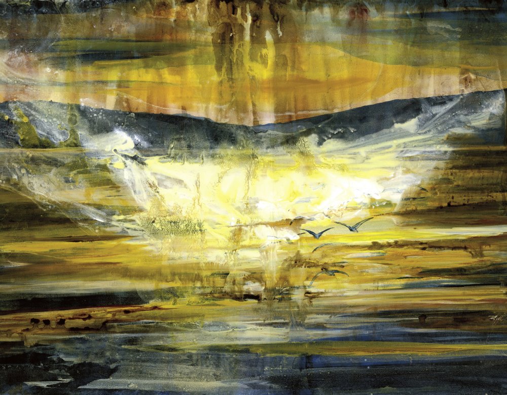 Golden Mountain Sunset by RodMacIver