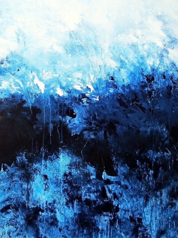 Deep Blue Abstraction by Ron Halfant