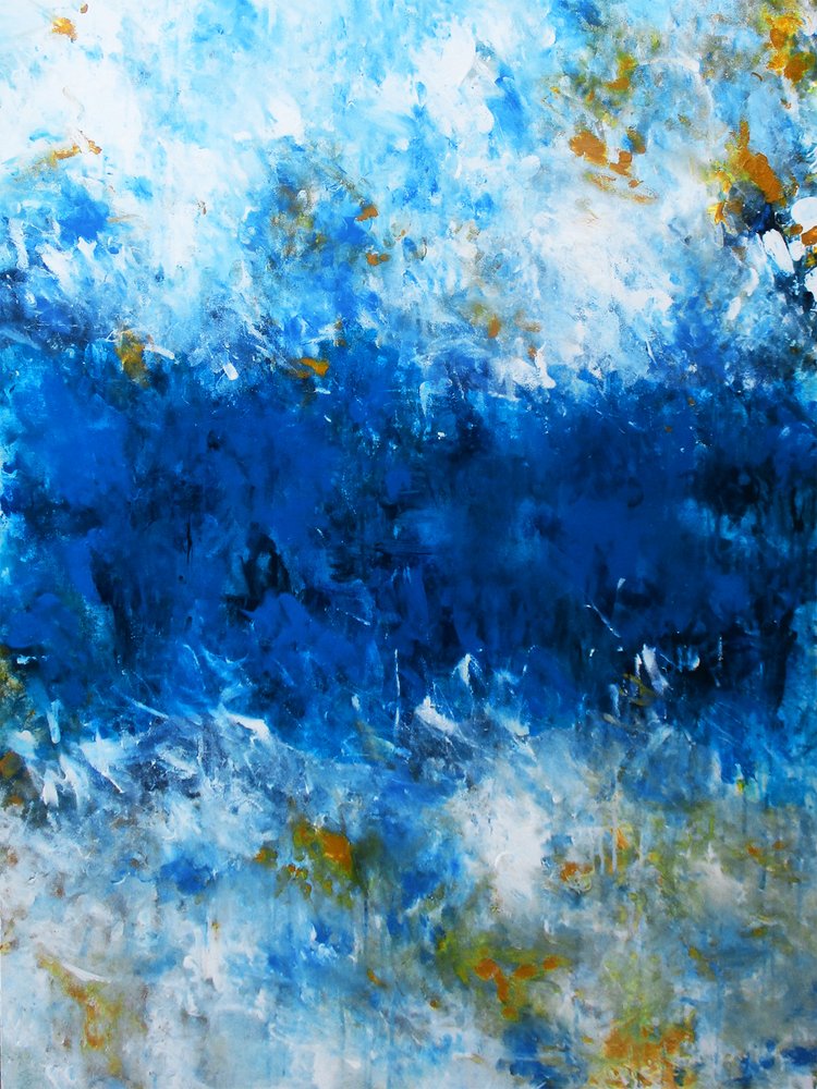 Deep Blue Ocean Flow by Ron Halfant