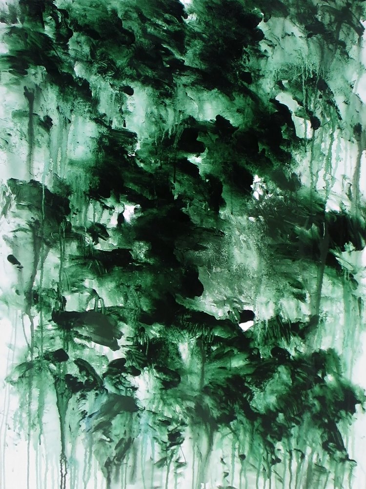 Misty Green Forest by Ron Halfant