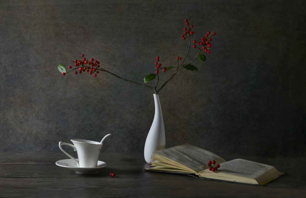 Cozy Reading Still Life by Rong Wei