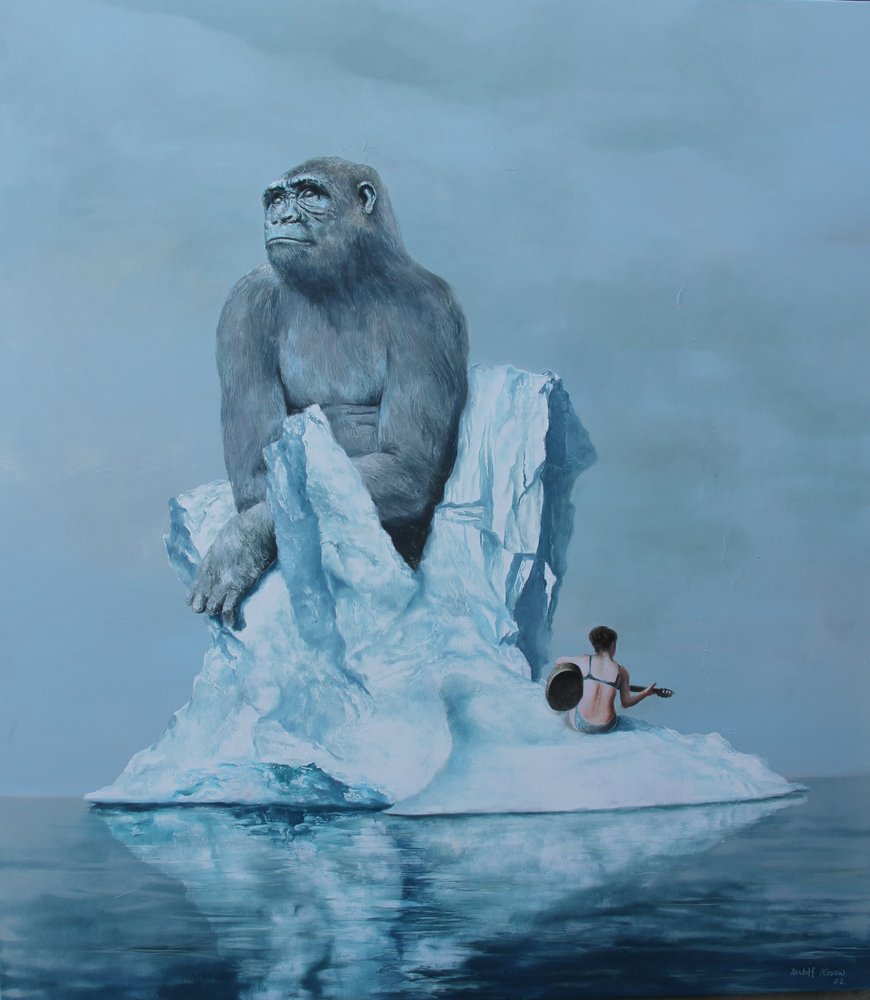 Gorilla on Iceberg Serenade by Rudolf Kosow