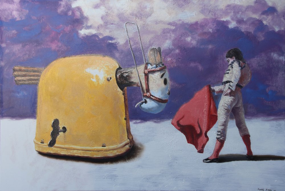Matador And Yellow Bull by Rudolf Kosow