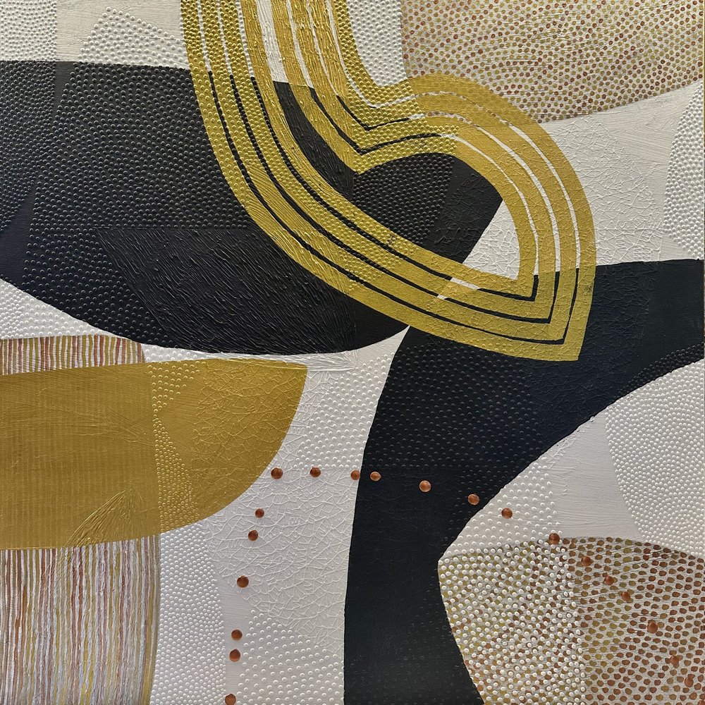 Abstract Gold Curves by SAN STARLING