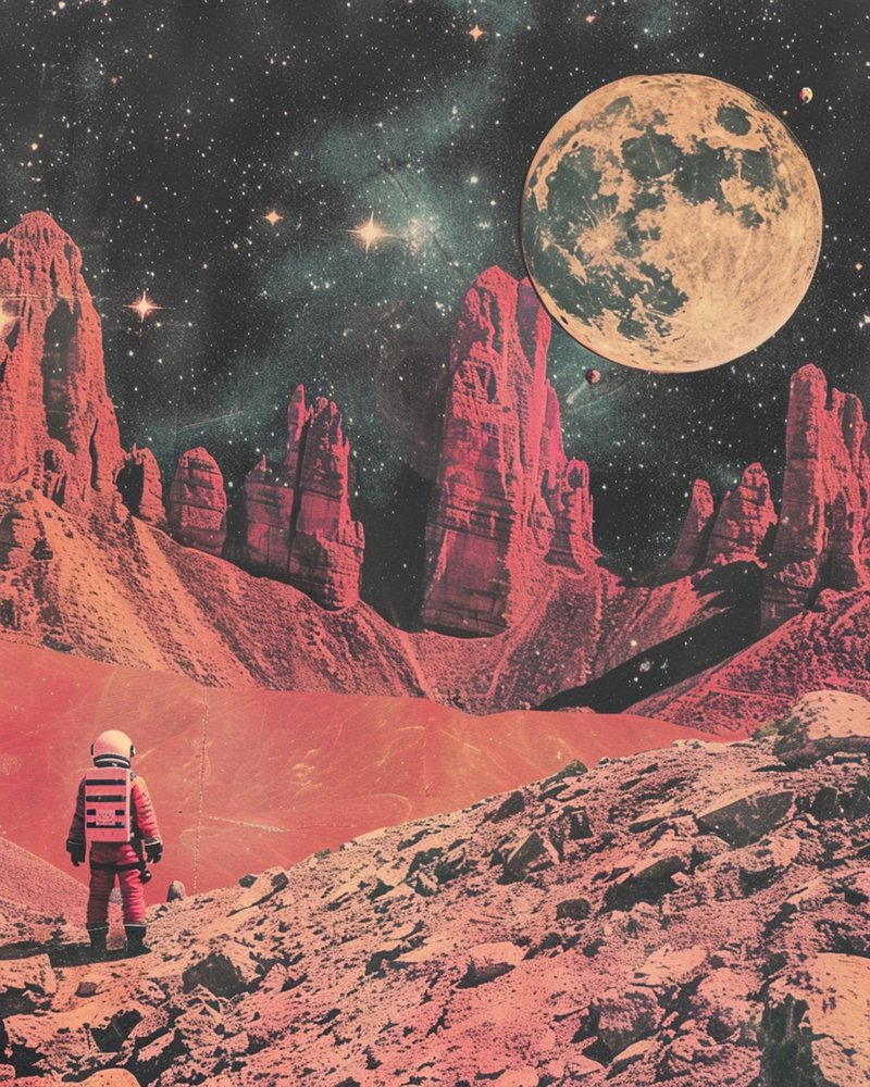 Astronaut Red Planet by Samantha Hearn