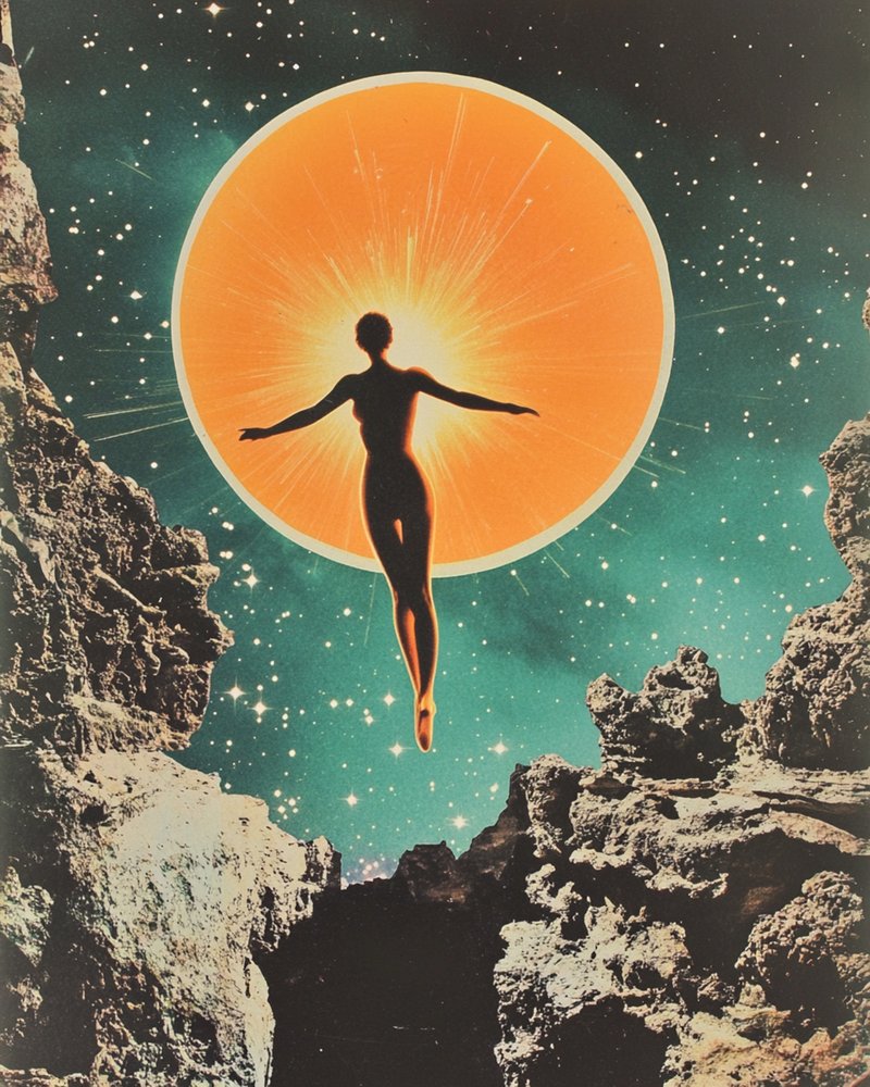 Floating Cosmic Woman by Samantha Hearn