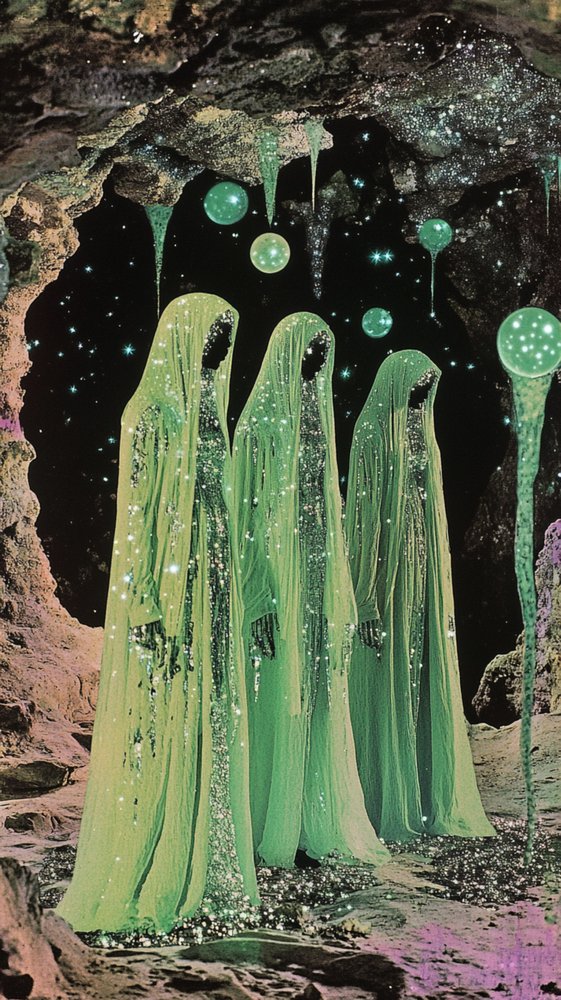 Mystical Green Figures by Samantha Hearn