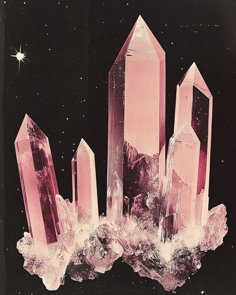 Pink Cosmic Crystals by Samantha Hearn