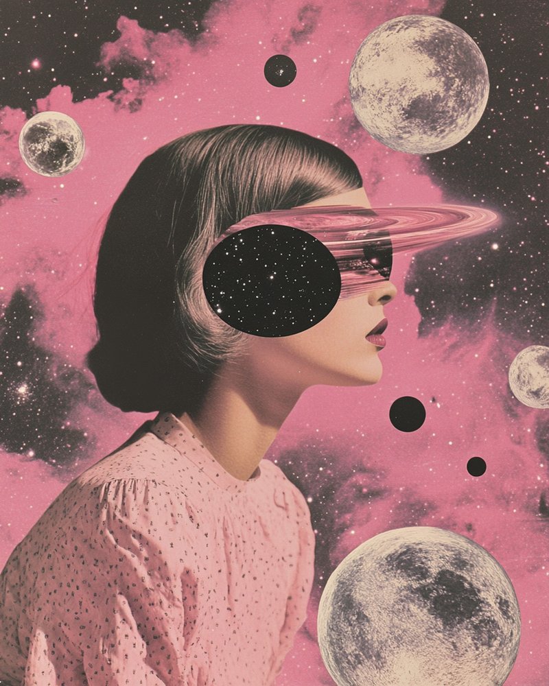 Pink Galaxy Woman by Samantha Hearn
