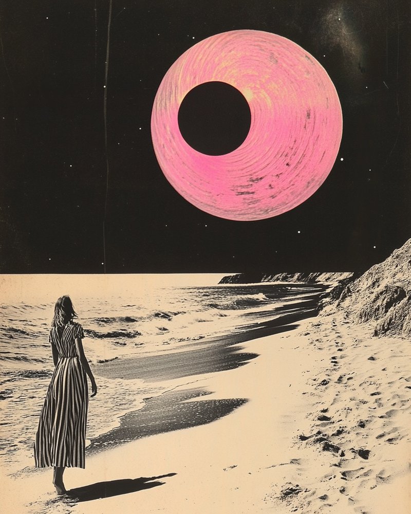 Pink Planet Beach Dream by Samantha Hearn