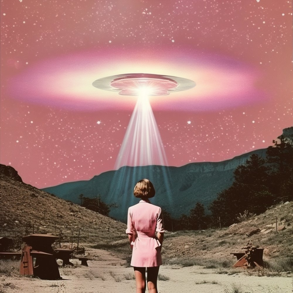 Retro Alien Abduction by Samantha Hearn