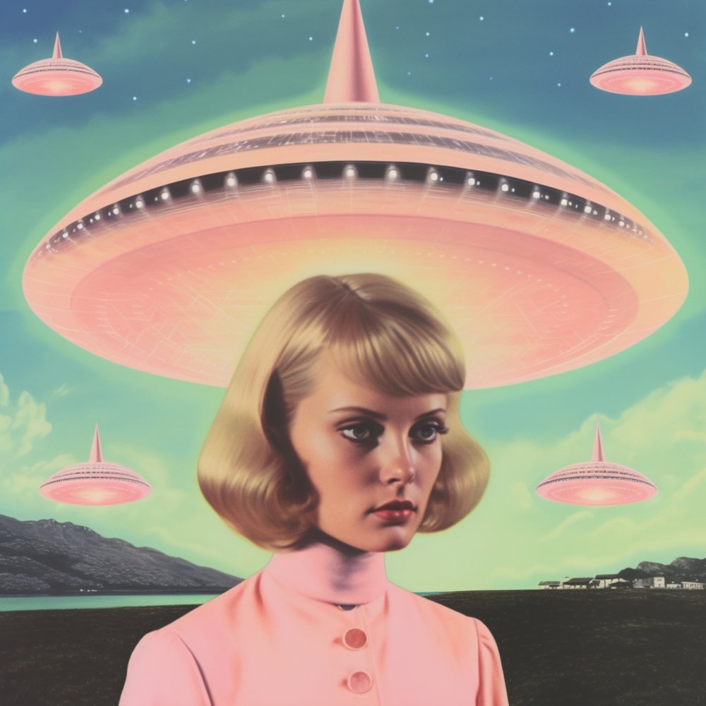 Retro Alien Encounter by Samantha Hearn